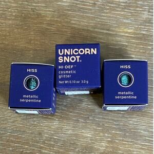 New Unicorn Snot Hi Def Cosmetic Glitter Green Set of 3 NIP